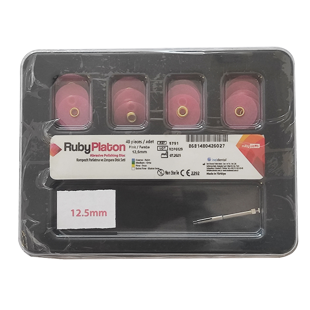 Ruby Polishing Disc 12.5mm XX Coarse Pink 40pc-01